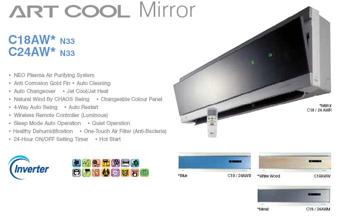 Lg ArtCool Mirror Air conditioning units